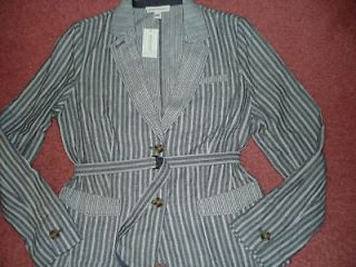 banana republic striped belt blazer jacket size 12
