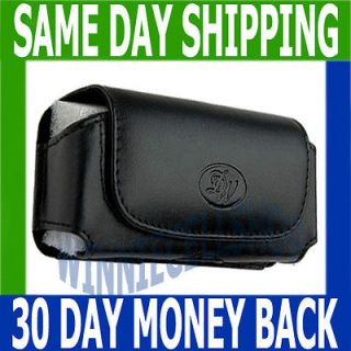 Black Leather Sideways Belt Clip Case Pouch Cover for Nokia C3 01 NEW!