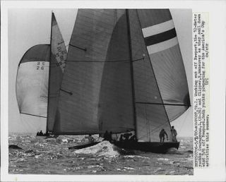 1980 Yachts Courageous and Clipper sail down wind off Newpor Press 