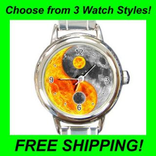 Yin Yang Sun Moon Symbol   Italian Charm Watch (3 Watch Styles) BB1437