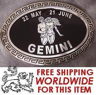 metal belt buckle signs of the zodiac gemini new time