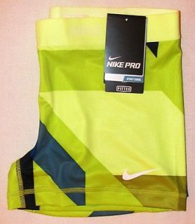 nike pro fitted dri fit women s shorts nwt green