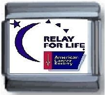 custom italian charm relay for life blue fits zoppini time