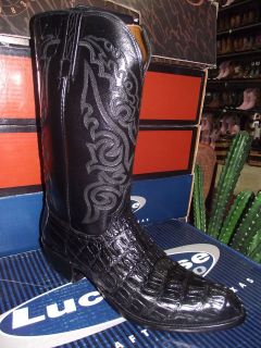lucchese men s boots t3185 black caiman boots