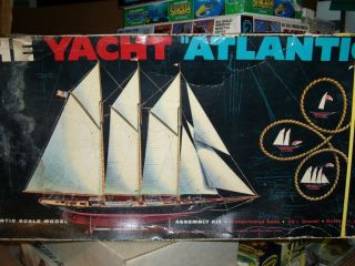   THE YACHT ATLANTIC   1/8  1 FT   OVER 28.5 INCHES LONG   VERY RARE