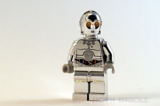 Lego Star Wars Minifigure TC  14 CHROME DROID; Silver C 3PO Promo Rare 