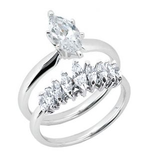 01 Carat Diamond Solitaire Ring Marquise Cut Diamonds