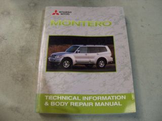 2001 Mitsubishi Montero Technical Information Body Repair Manual 