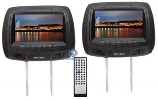 Black 9 3 Headrest DVD TV Screen Monitor USB SD 9