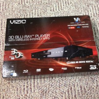 Vizio 3D Blu Ray Player with Wireless Internet Apps Model VBR333 New 