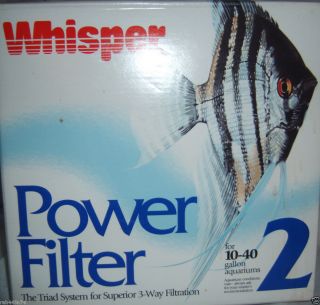 Whisper Power Filter 10 40 Gallon Aquariums Triad 3 Way Filtration New 
