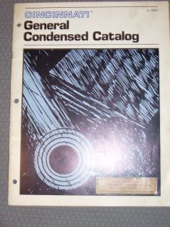 Vtg Cincinnati Inc Catalog~Shears/Brakes/Presses~Tools