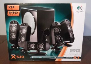 Logitech x 530 5 1 Computer Speakers with Subwoofer Black