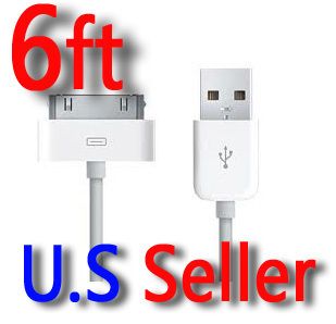 FOOT FT LONG USB DATA CABLE POWER CHARGER CORD IPHONE 4 4G IPOD 