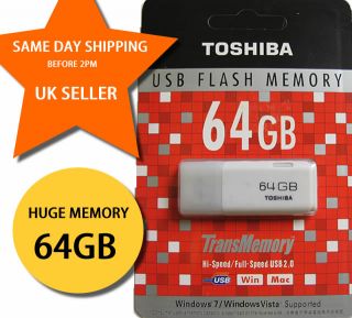 64GB Flash Pen Drive Stick Cheap Toshiba UK Seller Brand New Same Day 