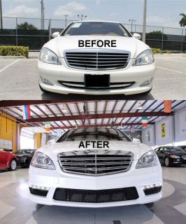 S550 Front Bumper s Class W221 07 13 S65 S63 AMG Style Body Kit DRL 
