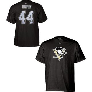   Penguins Reebok Brooks Orpik Black Name Number T Shirt Sz XL
