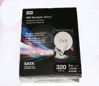 Western Digital Scorpio Black 320GB 7200 RPM WDBABD3200ANC NRSN 2 5 