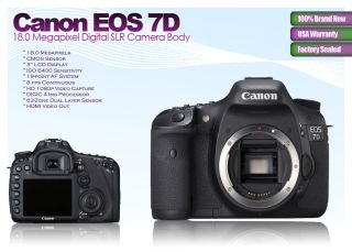 Canon EOS 7D Digital SLR Camera Loaded 20 Piece Kit US 0013803117493 