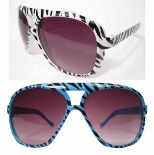 80s Nu Wave Pop Heavy Metal Glam Rock Zebra Sunglasses