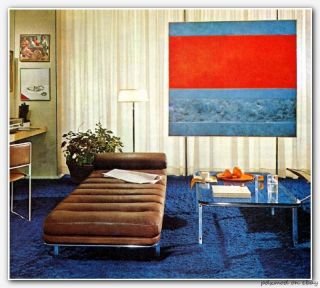 1973 Modern Home Interiors Boho Rich Hippie Pop Art Mid Century Old 