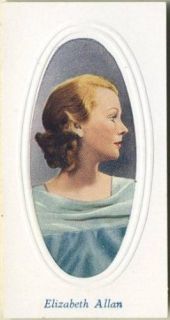 Elizabeth Allan 1936 Godfrey Phillips Screen Stars Tobacco Card 5 