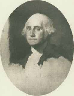 1860s Print Stuarts Unfinished George Washington