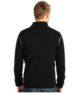 Michael Kors Full Zip Sweater with Leather Detail    