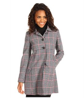 tommy hilfiger plaid 3 button swing coat $ 84 99
