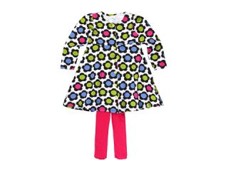 le top   A La Mod Flared Dress w/ Front Buttons & Pink Pima Tights 