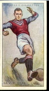 1928 Tobacco Card Soccer Football Player Dr V E Milne