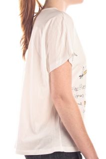 RVCA Womens Fireflies T Shirt Size s Natural White