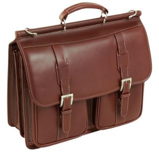 Siamod Signorini Leather Laptop Case Lawyers Briefcase