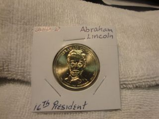 Beautiful 2010 D Abraham Lincoln The 16th President One Doiiar Coin 