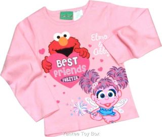 Sesame Street Girl Elmo Abby Cadabby Long Sleeve Shirt