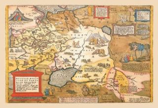 1602 Ortelius Map of Russia Poster Print 20 x 30 New
