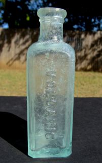 Antique Aqua/Blue Dr. J.H. McLeans Volcanic Liniment Oil Medicine 