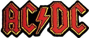 AC DC Lightning Bolt Logo Embroidered Patch Iron Sew On