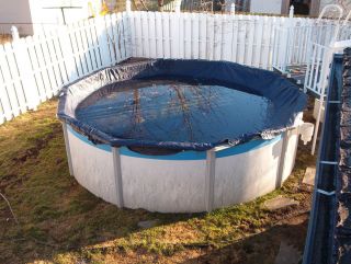  15 Foot Round Above Ground Swimming Pool with Aluminum Deck Accesories