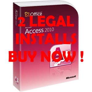 Microsoft Access 2010 077 05824 Academic Retail Box 32 64 Bit DVD 2 PC 
