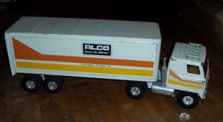 Vintage Ertl Semi Truck and Trailer Toy International Alco