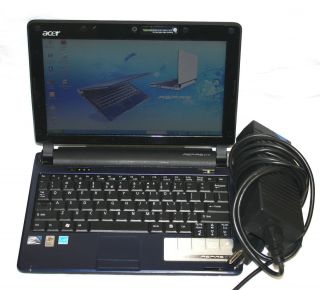 Sapphire Blue Acer Aspire One D250 1958 Netbook 1 60GHz 1GB Ram 140 GB 