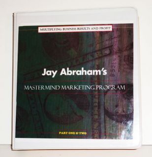 Jay Abrahams Mastermind Marketing Program Video Cassettes VHR