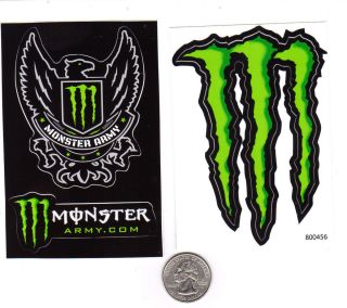 Lot 3 RARE 4 Monster Energy® Stickers Car ATV Racing Bike Skateboard 
