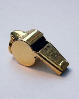 Acme” Polished Brass Thunderer Whistles 3 Pack $Ave