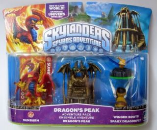 Activision Skylanders Spyros Adventure Dragons Peak Sunburn Set RARE 
