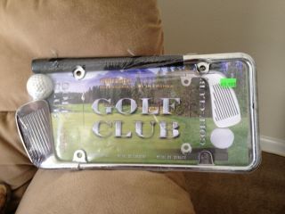 Cruiser Accessories Chrome Painted Golf Club Frame For License Plate 