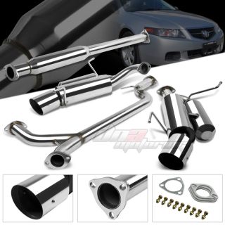 04 08 Acura TSX CL9 Dual 4 5 Tip Stainless Steel Racing Catback 