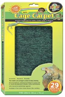 Zoo Med Cage Carpet 18x48 New Snake Lizard Green