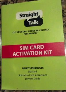 Straight Talk Sim Card Activation Kit for iPhone 3G and 3GS